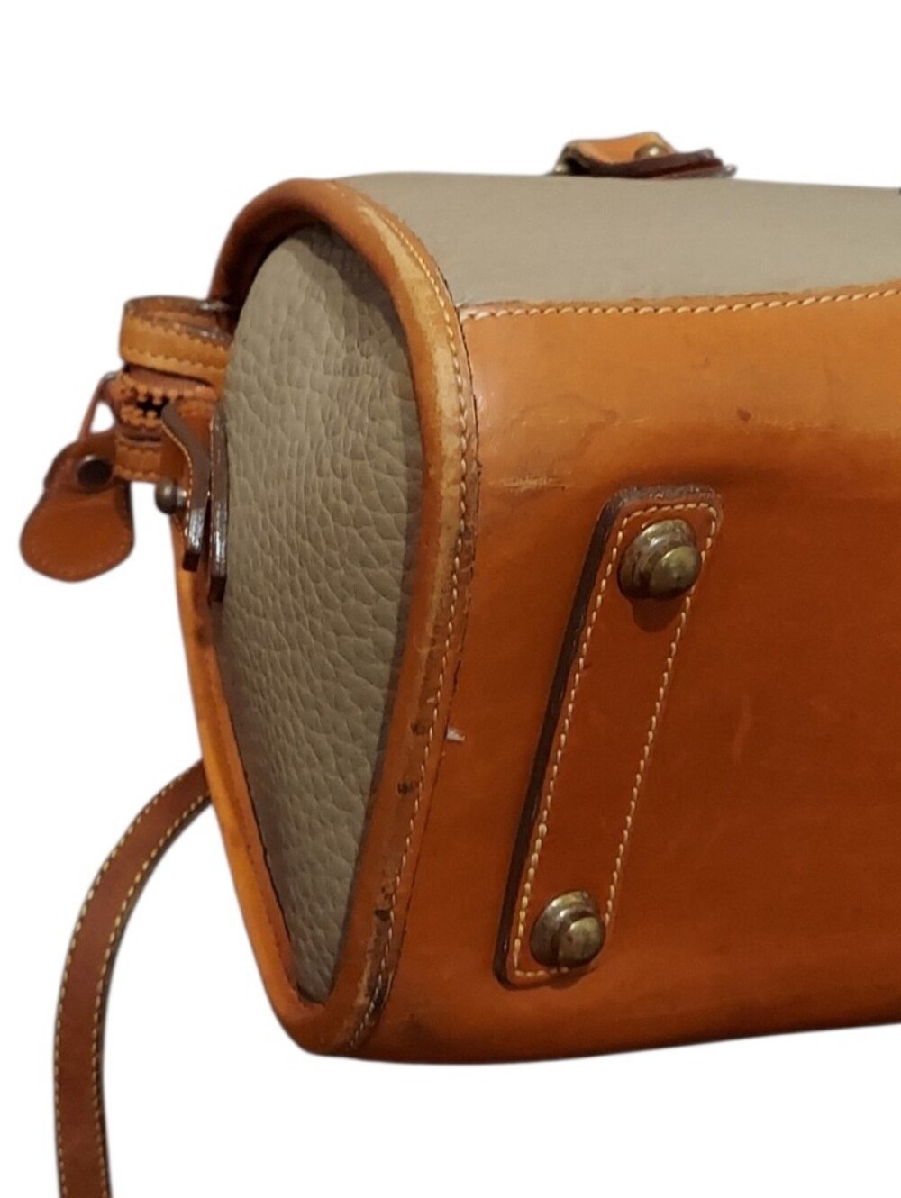 Dooney & Boutke Vintage All Weather Leather Satchel With Shoulder Strap - Picture 8 of 13